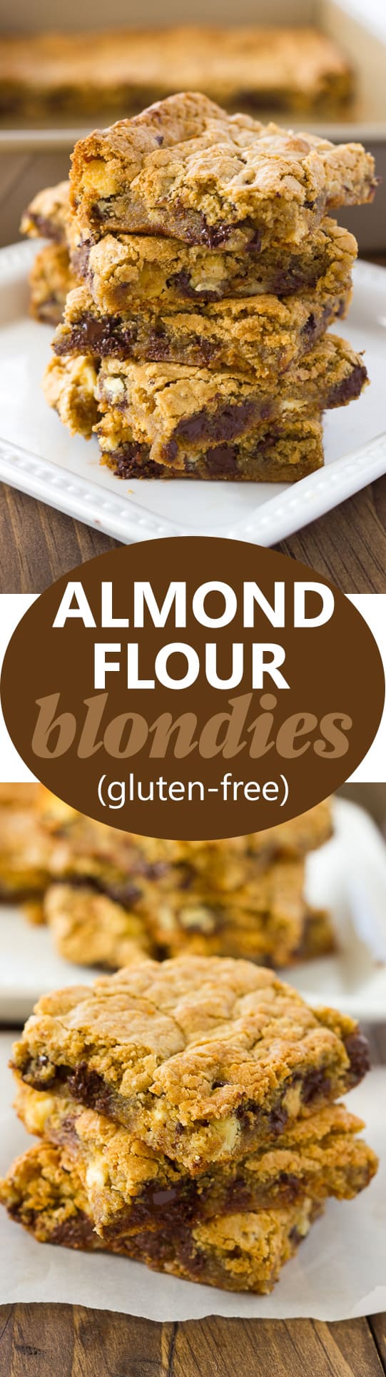 Almond Flour Blondies! Chewy, gooey and delicious. Gluten-Free/Grain-Free