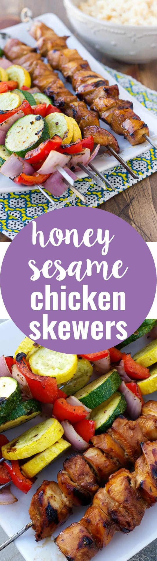 Honey Sesame Chicken Skewers! An unbelievably delicious marinade!
