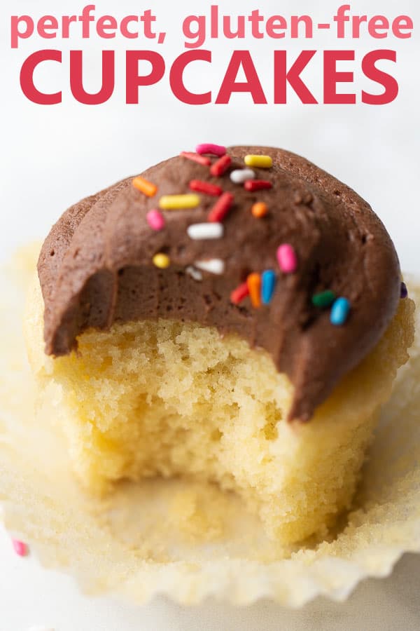 up close shot of gluten-free cupcake recipe