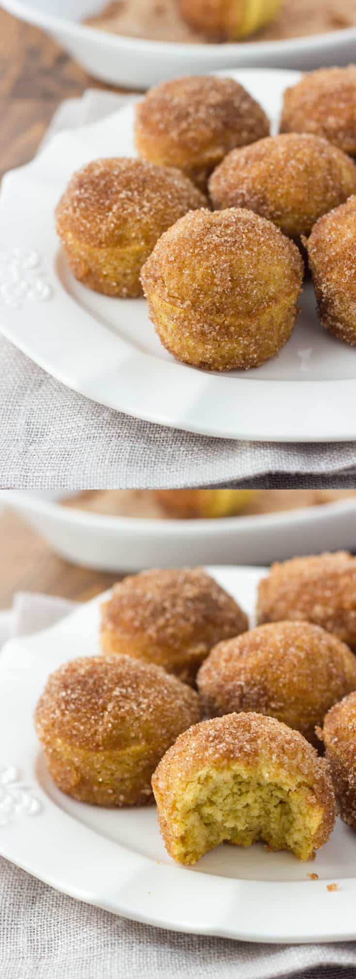 Gluten-Free Cinnamon Sugar Brown Butter Breakfast Puffs! They taste like mini donuts and are so easy to make!