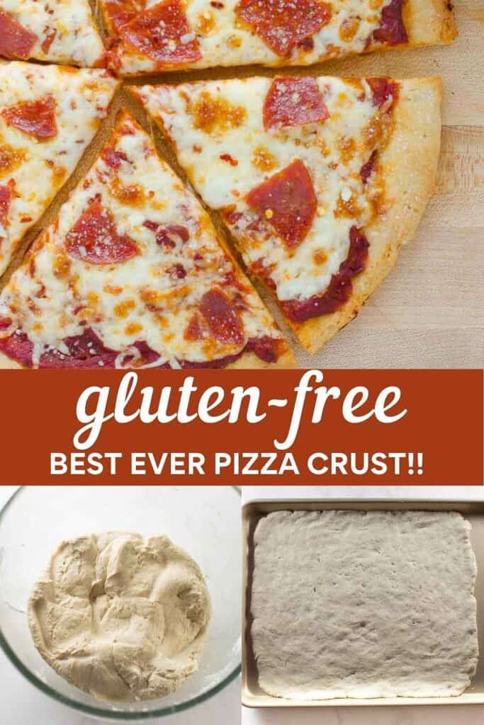 collage of images to make gluten-free pizza for pinterest