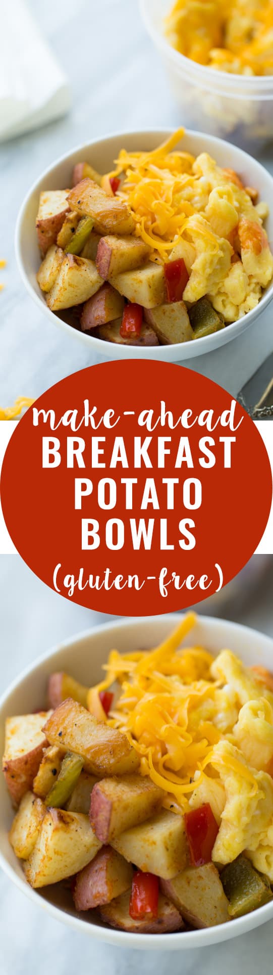 Make-Ahead Breakfast Potato Bowls! Healthy, satisfying and easy-to-make! (Gluten-Free)