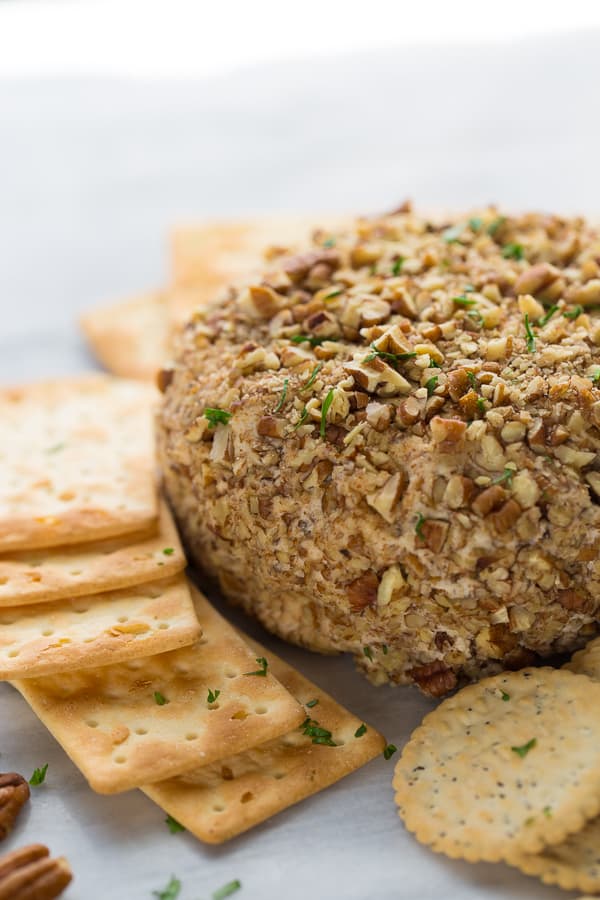 Vegan Party Cheeseball! So flavorful and crowd-pleasing you'd never guess it's vegan! 