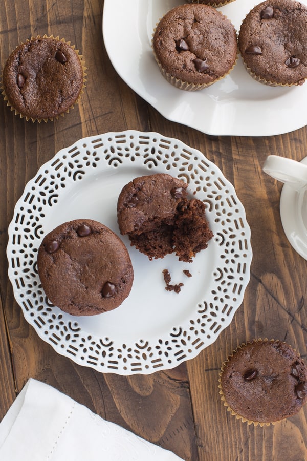 Healthy Chocolate Almond Butter Muffins! Flourless, gluten-free, refined-sugar-free and so easy to make!