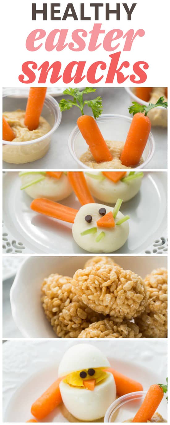 Healthy Easter Snacks! Perfect for class parties, play dates or if you just want to make something fun for the kids!