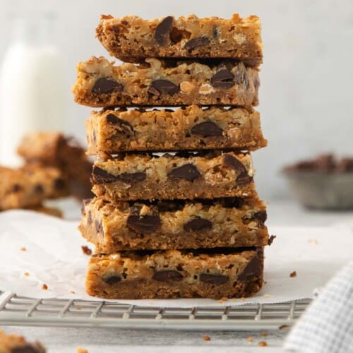 7-layer bars stacked on a cooling rack