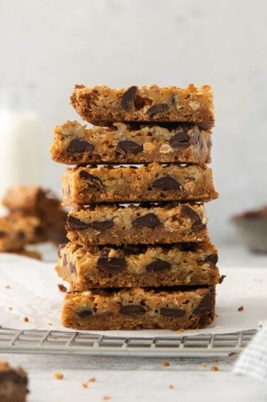 7-layer bars stacked on a cooling rack