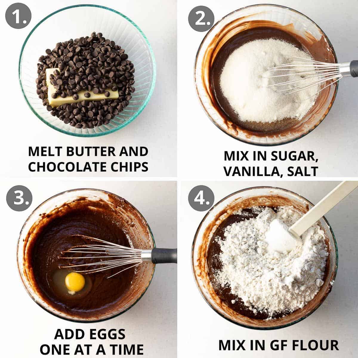 step by step photos of how to make mint brownies