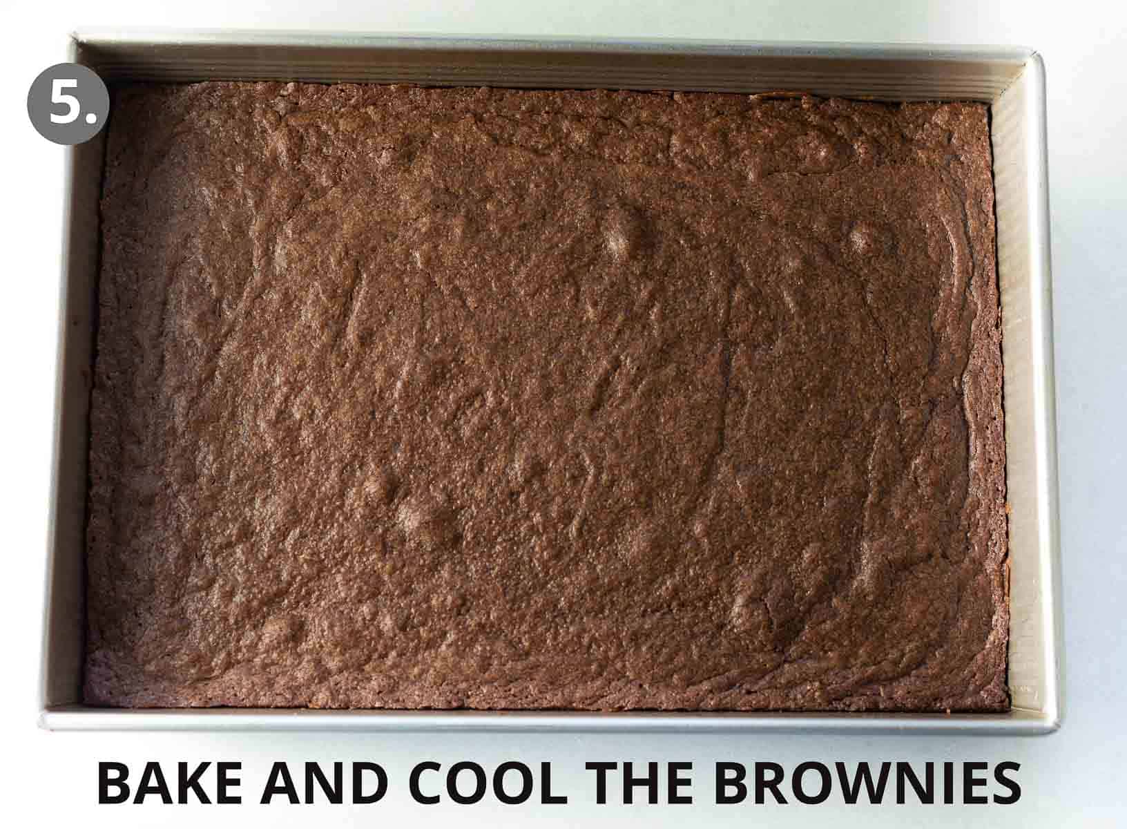 gluten free brownies baked in pan
