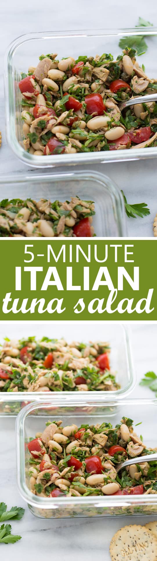 5-Minute Italian Tuna Salad! An easy, healthy, protein-packed lunch you can make in minutes!