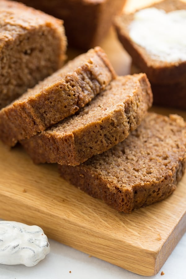 Gluten-Free Applesauce Bread! Cinnamon-spiced bread that will make your whole house smell like fall! {Dairy-Free}