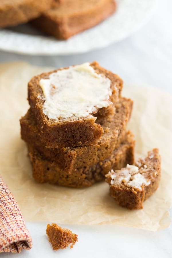 Gluten-Free Applesauce Bread! Cinnamon-spiced bread that will make your whole house smell like fall! {Dairy-Free}