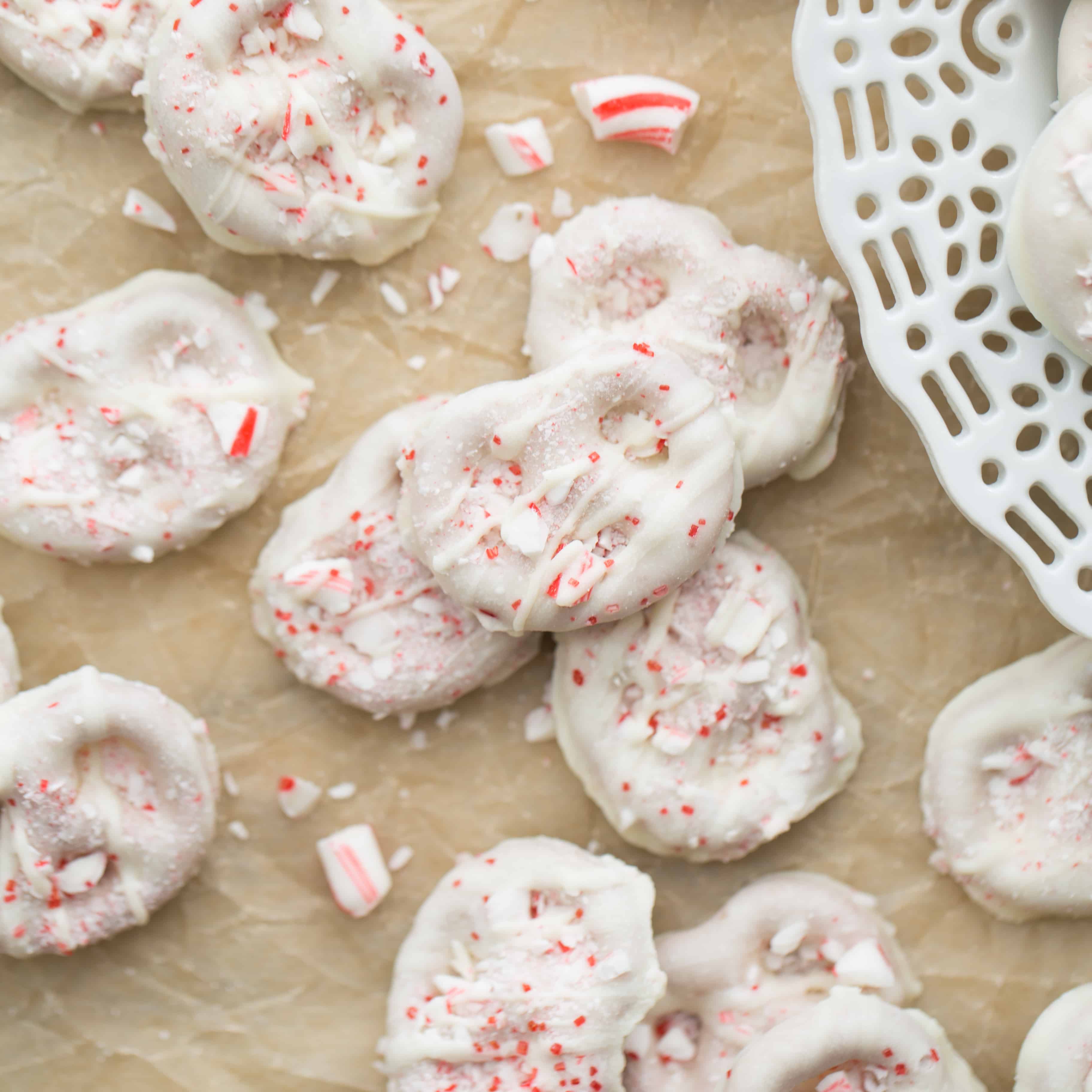 Gluten Free White Chocolate Peppermint Pretzels Meaningful Eats