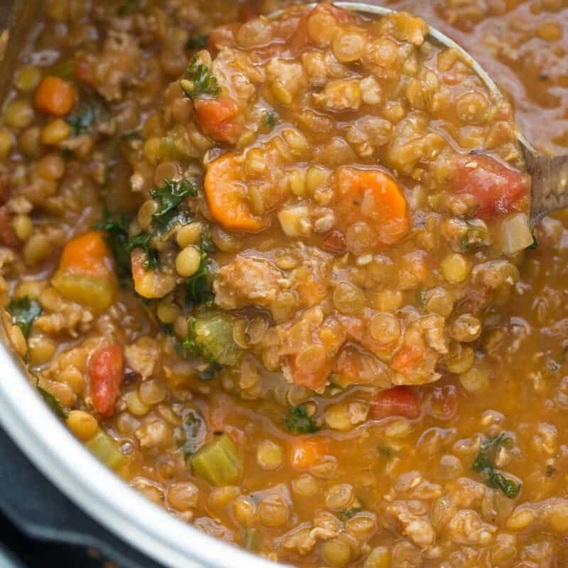 Sausage Lentil Soup (Instant Pot or Slow Cooker!) Meaningful Eats