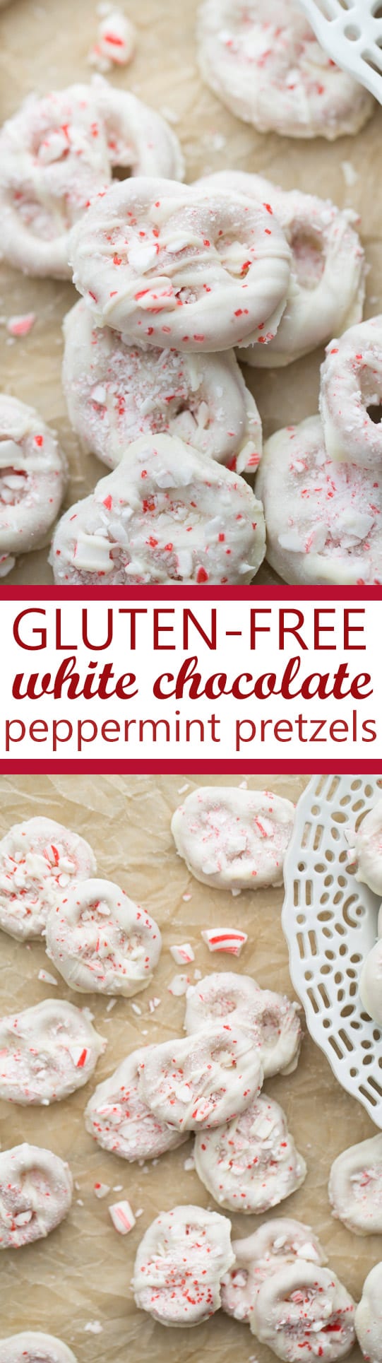 Gluten-Free White Chocolate Peppermint Pretzels! An easy and DELICIOUS food gift!
