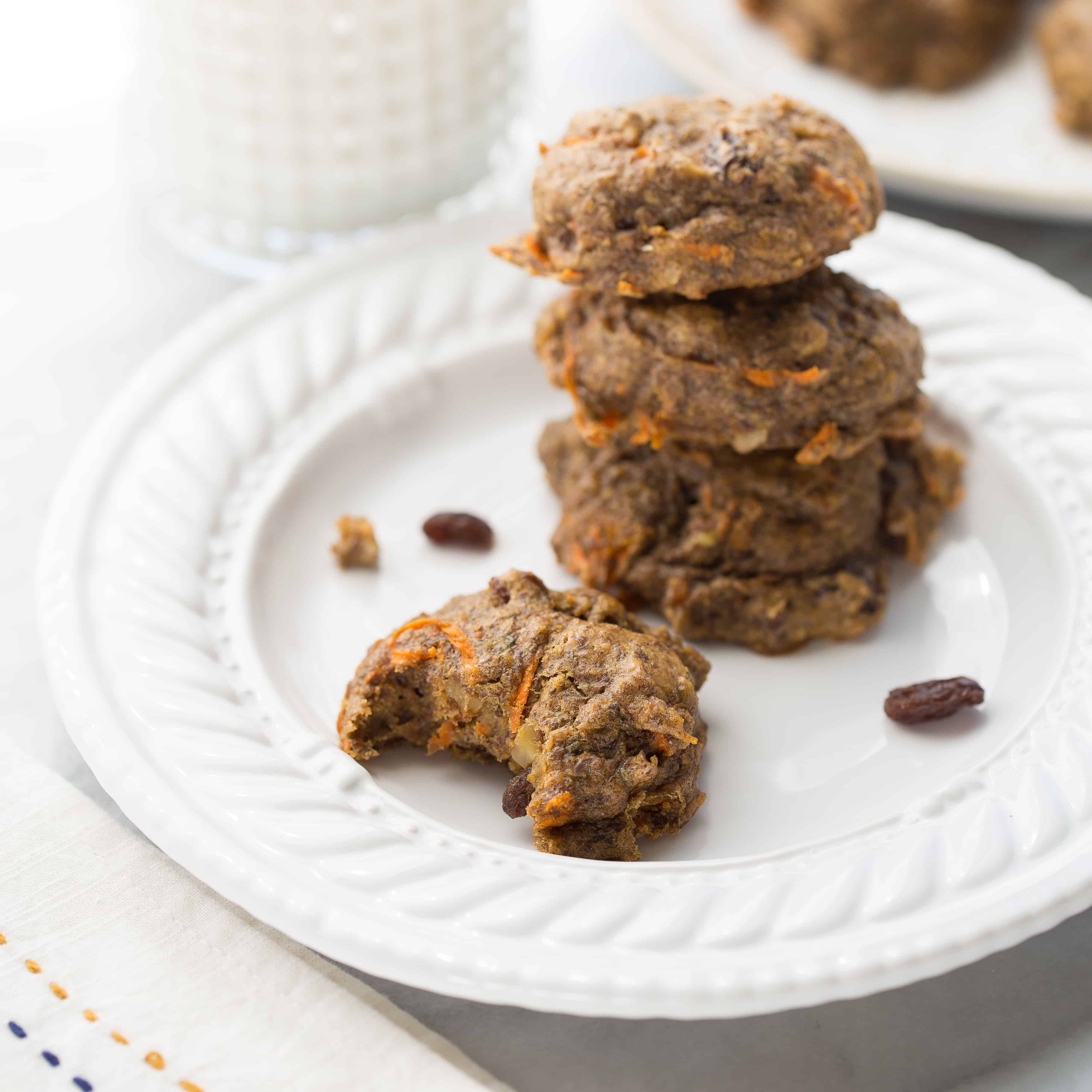 Carrot Cake Power Cookies {Gluten-Free, Vegan}