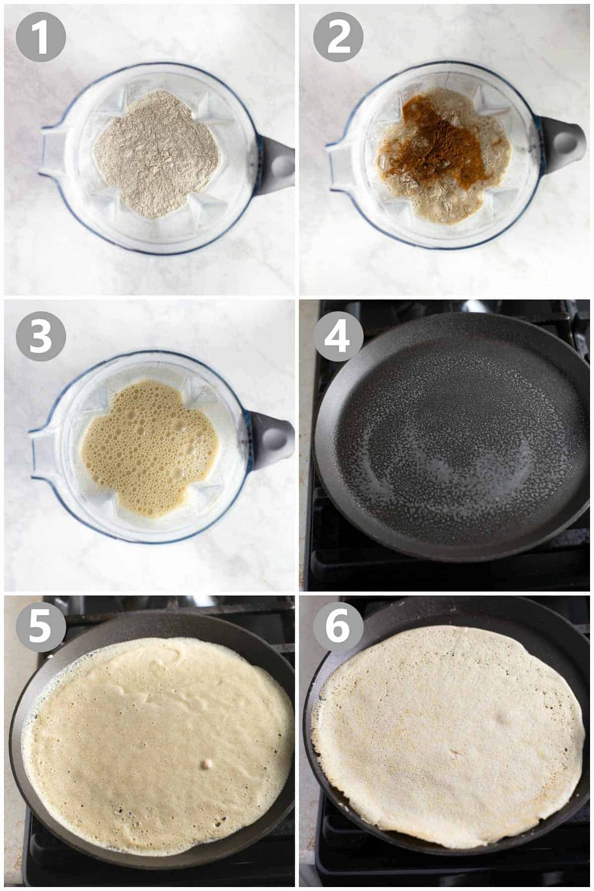 step-by-step instructions for how to make buckwheat crepes