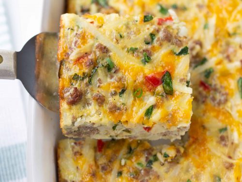 Sausage Hashbrown Breakfast Casserole Gluten Free Meaningful Eats