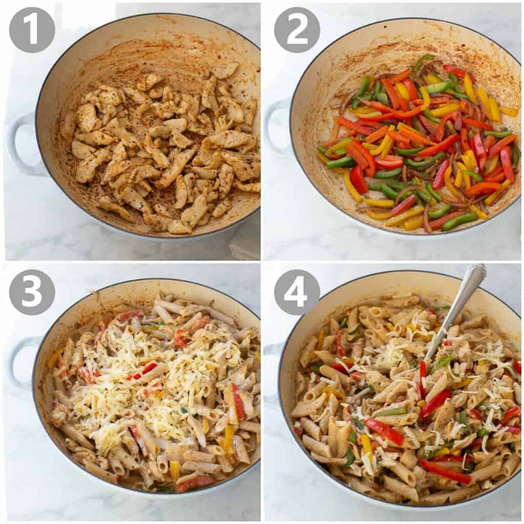 GlutenFree Chicken Fajita Pasta Meaningful Eats