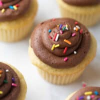 close up shot of gluten-free cupcakes