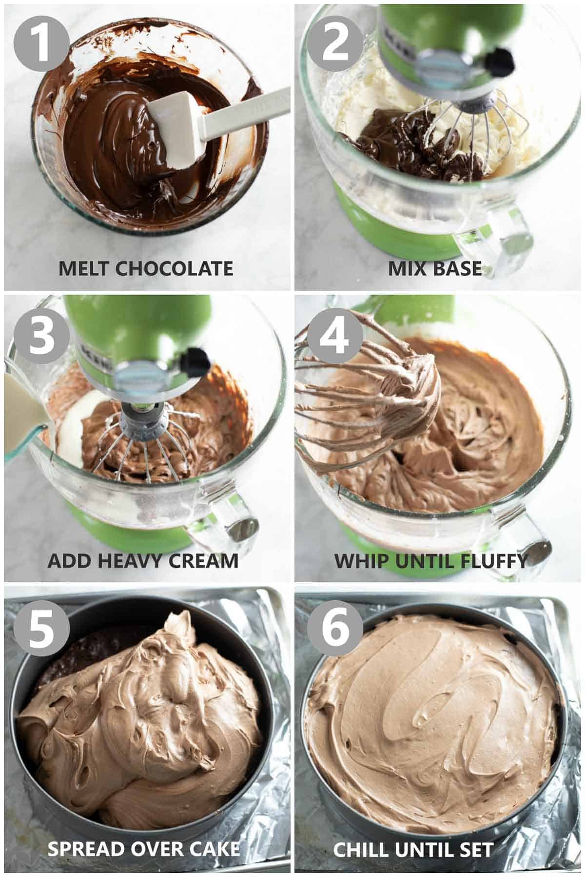 step by step photos of how to make chocolate mousse layer