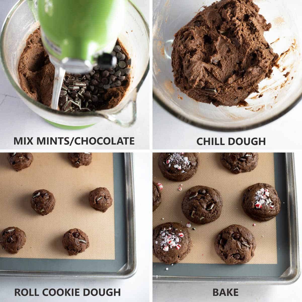 how to mix together the dough and roll the cookies