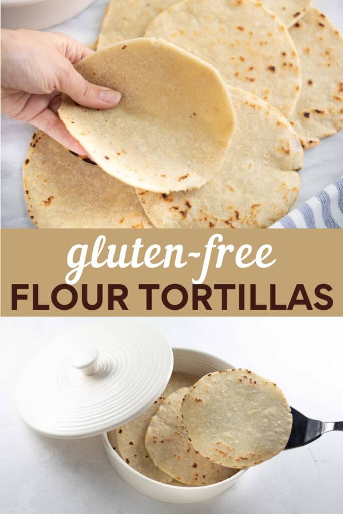 image for pinterest of how to make gluten-free tortillas