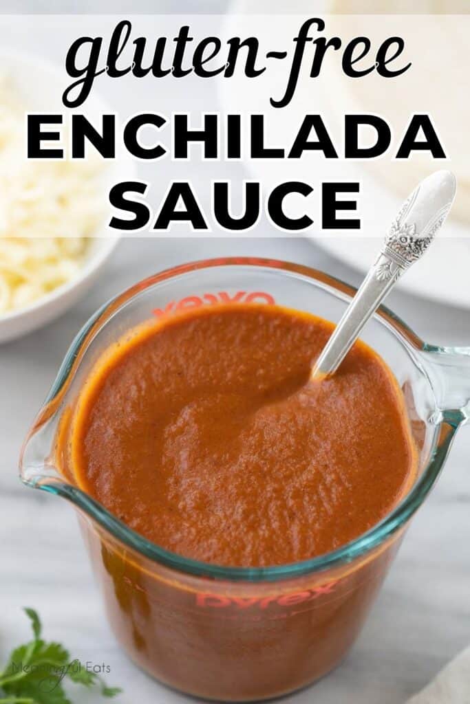 image for pinterest of gluten free enchilada sauce