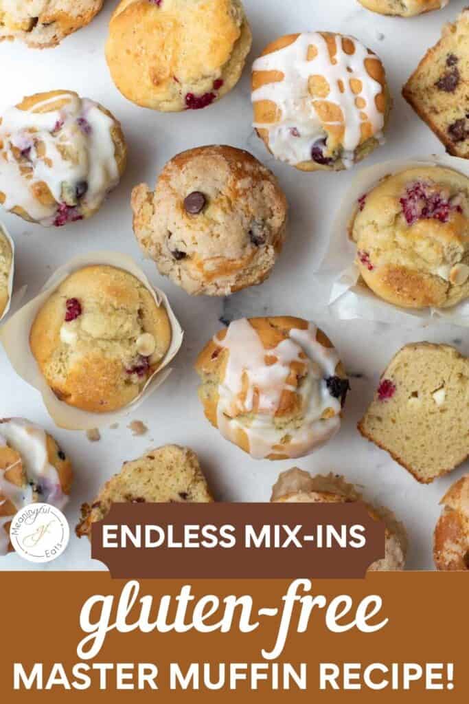 collage image of gluten free muffins for pinterest