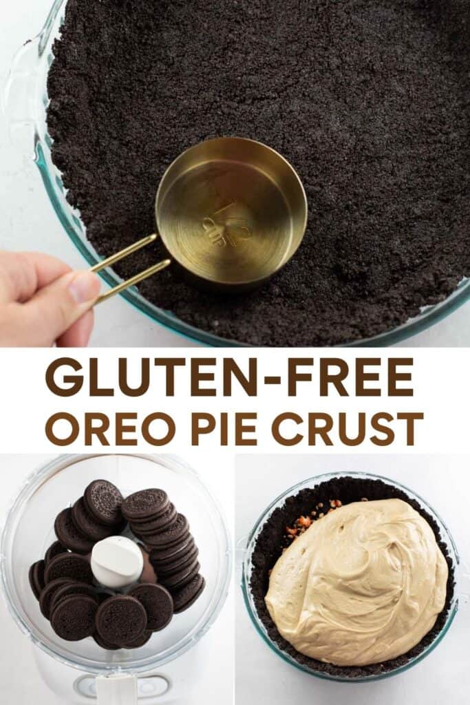 image for pinterest of gluten free oreo pie crust