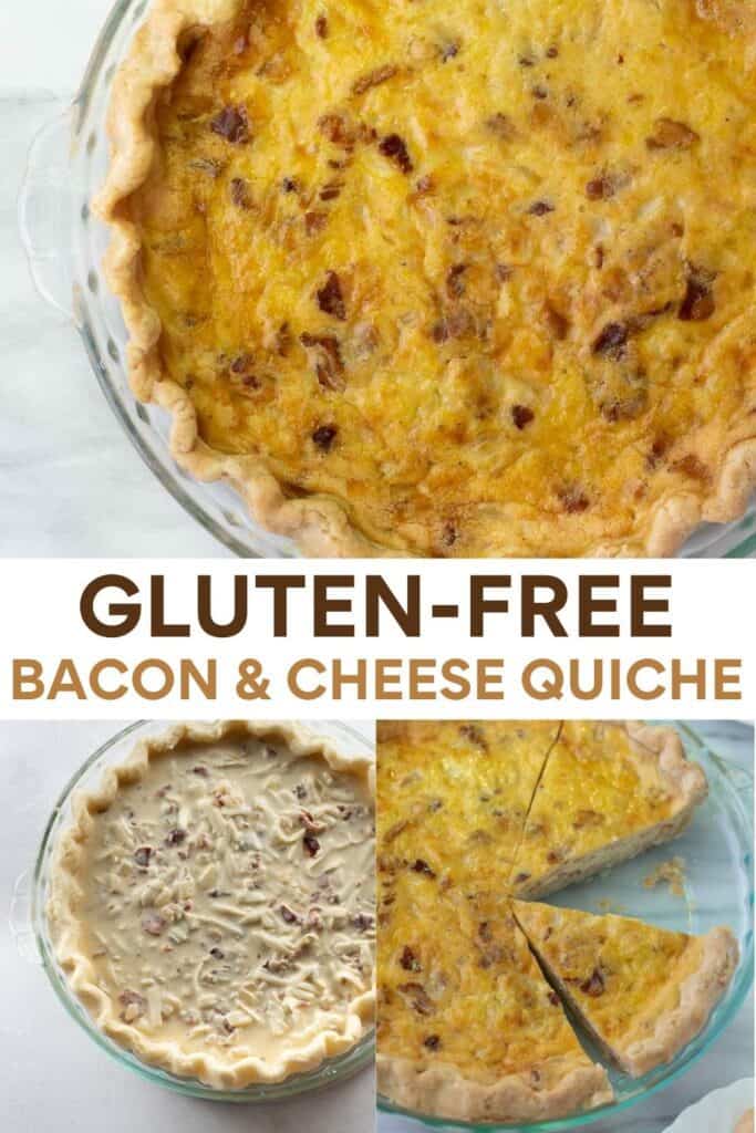 collage for pinterest of images to make gluten-free quiche