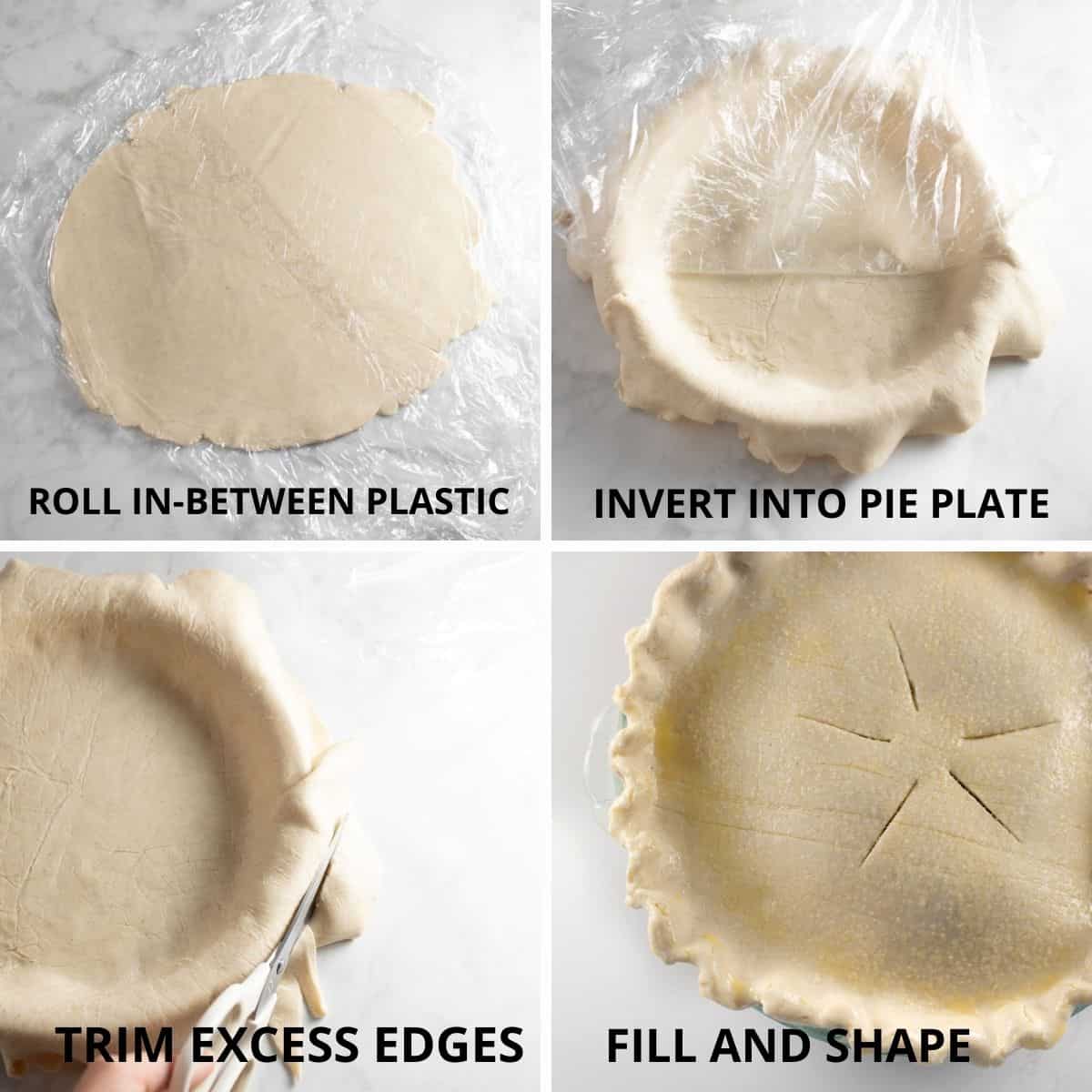 how to shape the apple pie crust 