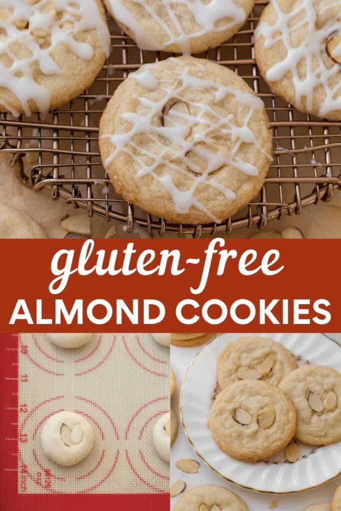 image for pinterest of gluten free almond cookies