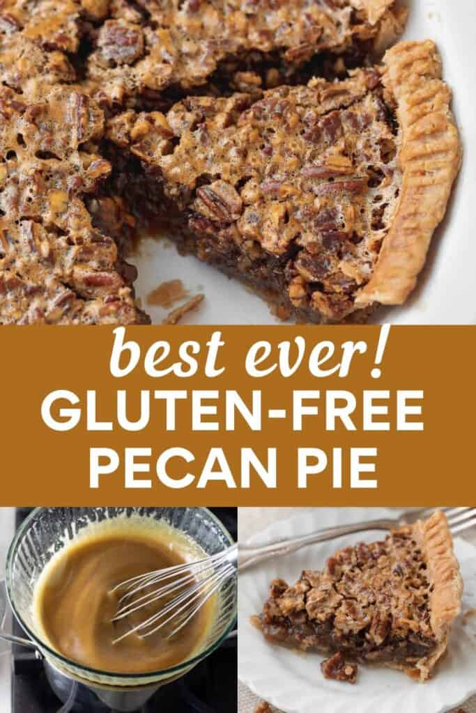 image for pinterest of gluten-free pecan pie collage