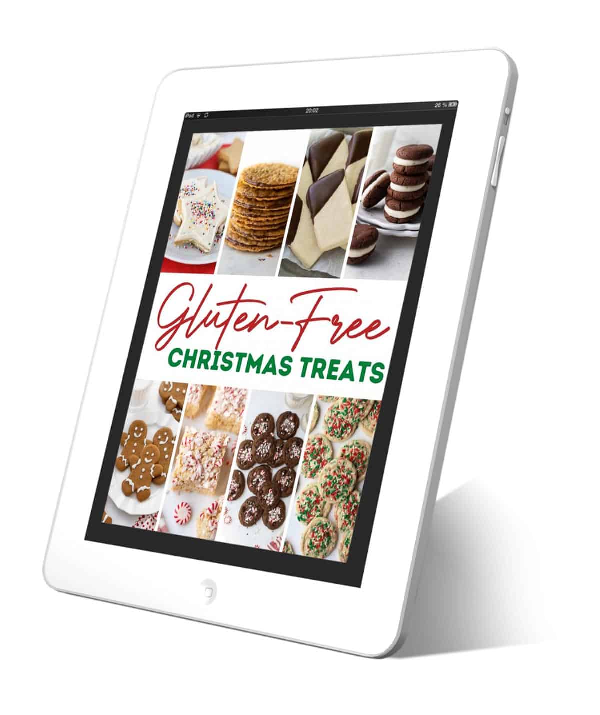 cover image for gluten-free christmas treat recipes ebook on ipad screen