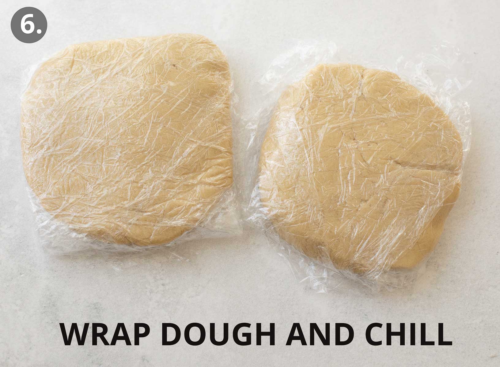 sugar cookie dough wrapped ready to chill