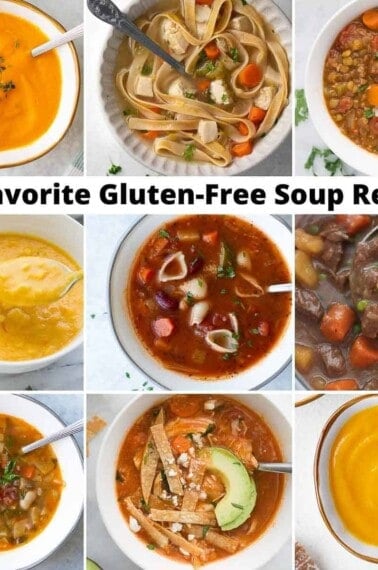 gluten free soup recipes collage