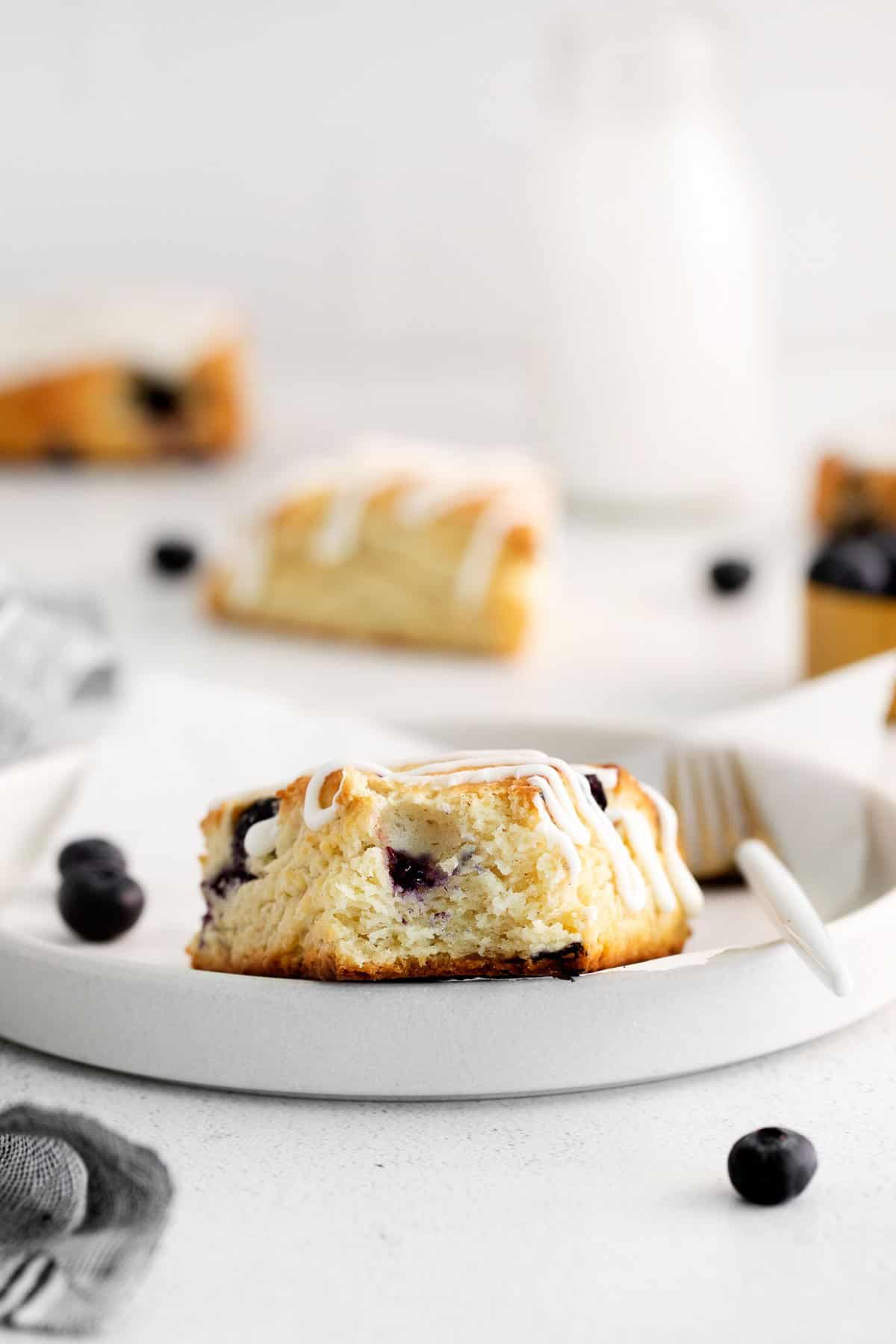 blueberry scones on a plate