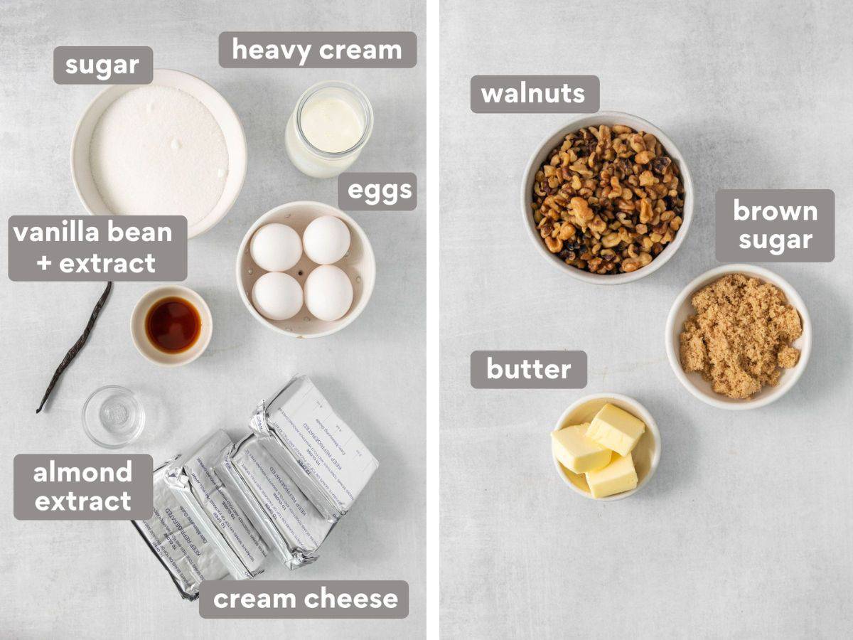 ingredients needed to make the gluten-free cheesecake
