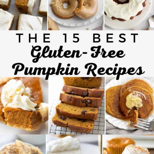 collage of gluten free pumpkin recipes