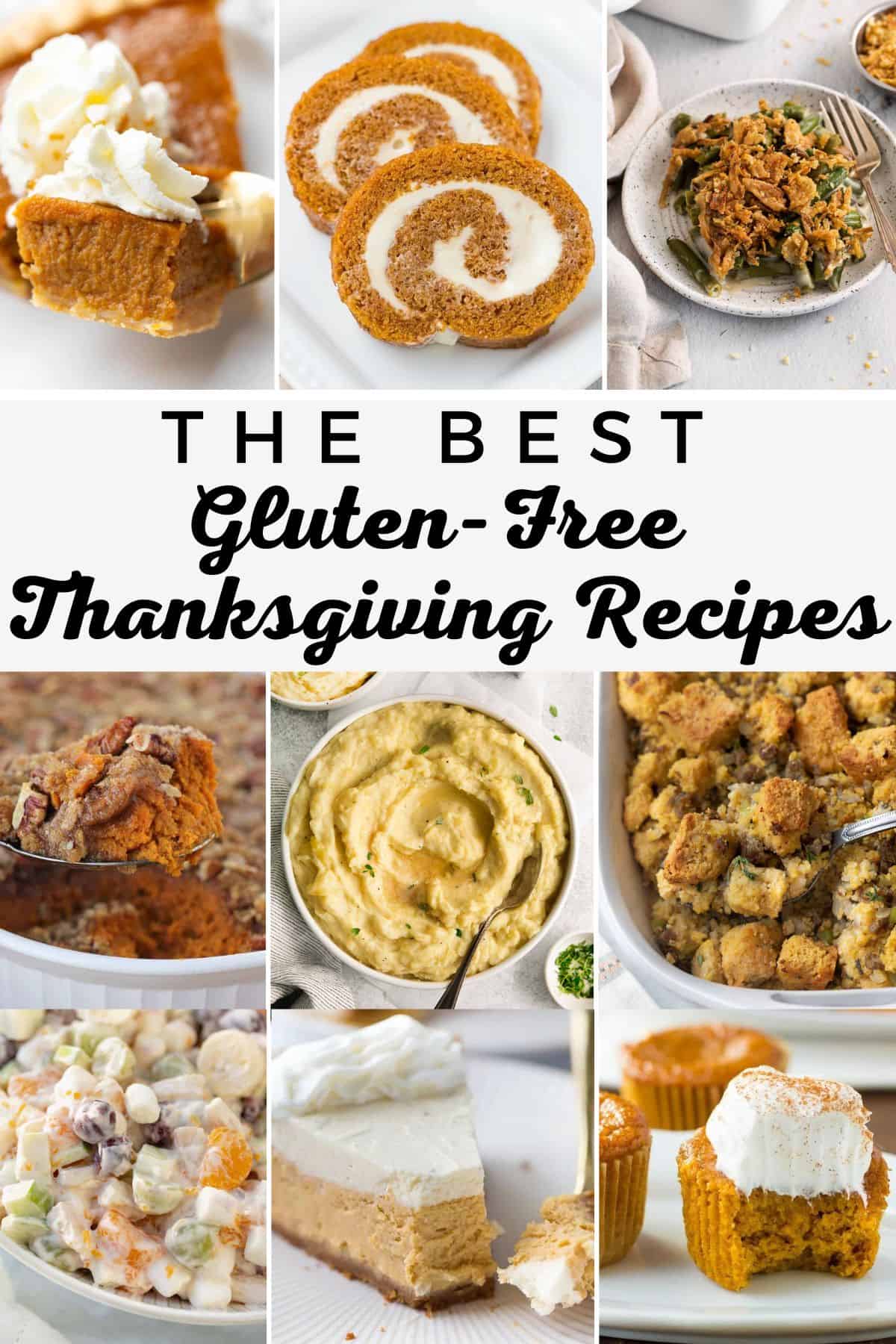 collage of gluten-free thanksgiving recipes