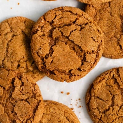 Gluten-free gingersnaps on a counter top