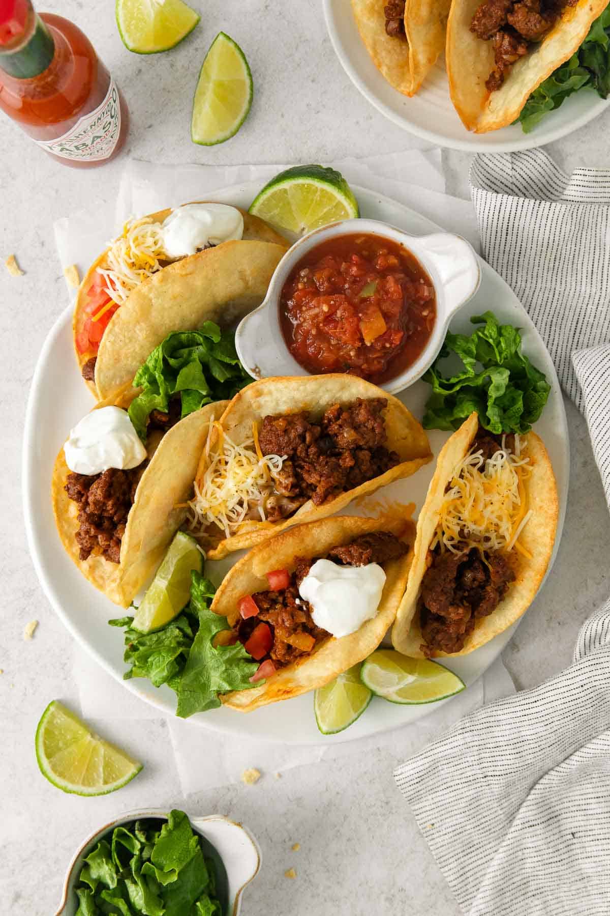 Gluten-free tacos on a plate