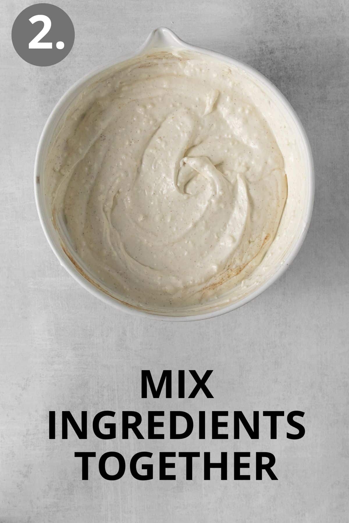 Dip ingredients mixed in a bowl