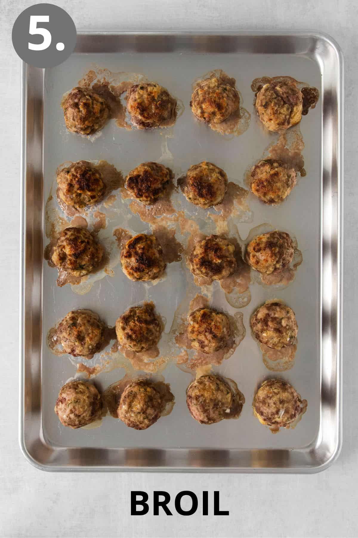 Broiled gluten-free meatballs