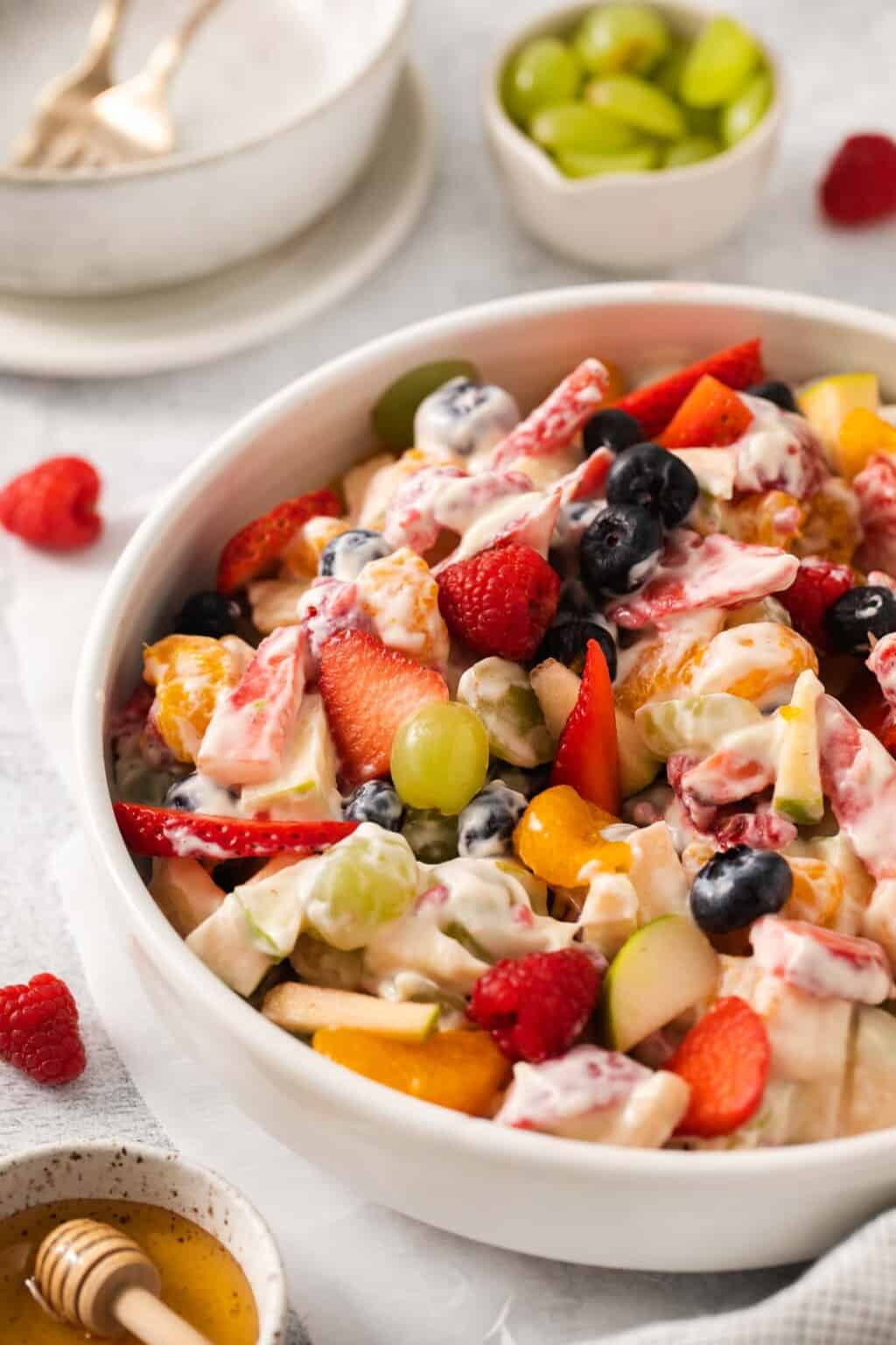 Easter Fruit Salad (Honey Vanilla Yogurt!) Meaningful Eats
