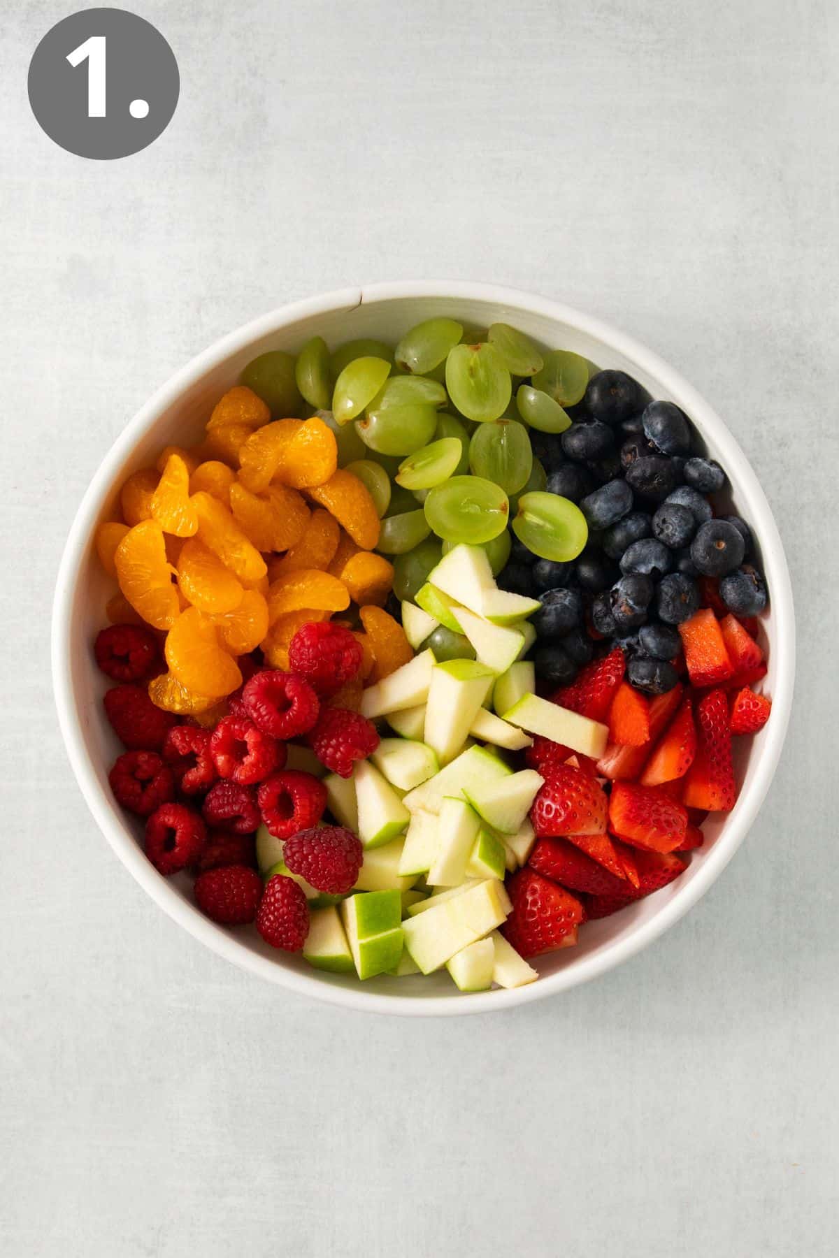 chopped fruit in a bowl