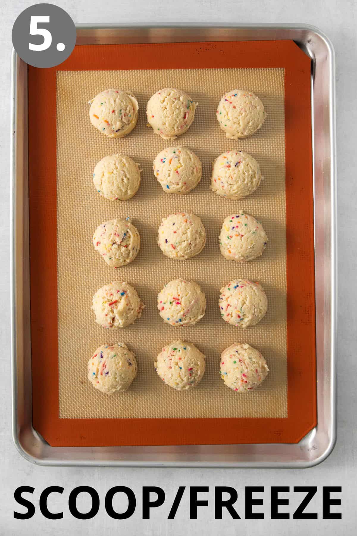 Sugar cookie dough on a cookie sheet