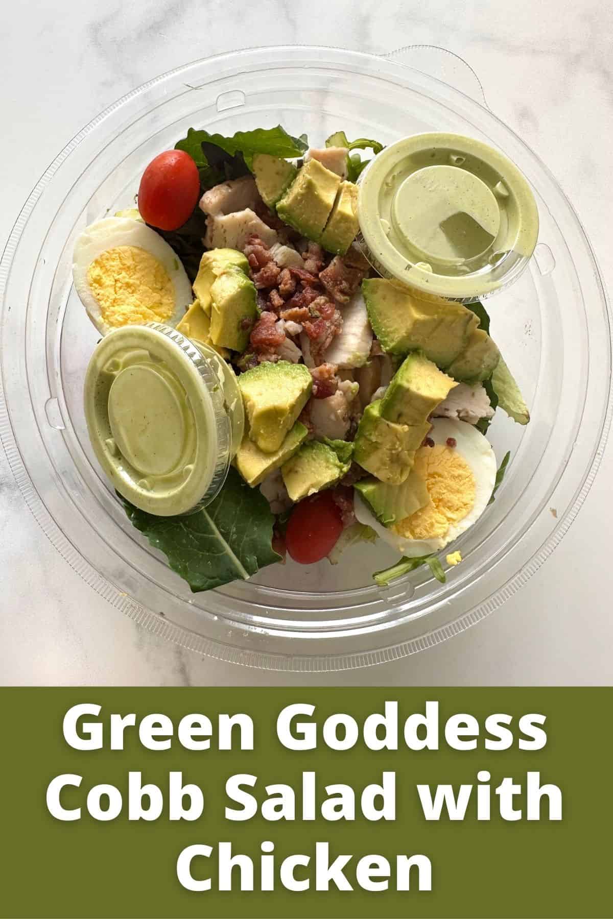 gluten free green goddess cobb salad with chicken