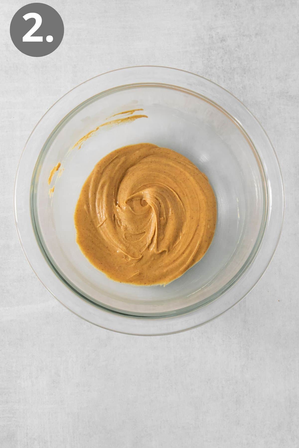 Peanut butter in a mixing bowl